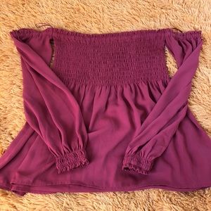 Off the Shoulder Orange Express Blouse